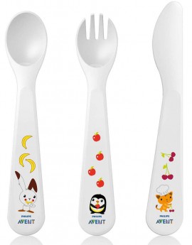 AVENT PHILIPS Πιρούνι - κουτάλι - μαχαίρι για νήπια 18+m  SKU714/00