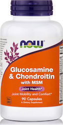 NOW  Glucosamine & Chondroitin with Msm Συμπλήρωμα για την Υγεία των Αρθρώσεων 90 κάψουλες