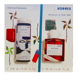 Korres Set Blue Sage Ανδρικό Αφρόλουτρο, 250ml & Blue Sage Eau De Toilette Ανδρικό Άρωμα, 50ml