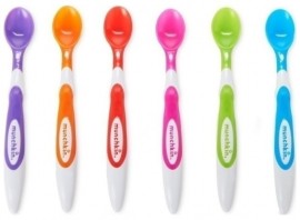 MUNCHKIN 6 Soft Tip Spoons Πολύχρωμα Βρεφικά Μαλακά Κουτάλια  4+ m 6 τμχ