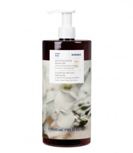 Korres Showergel White Blossom Αφρόλουτρο Λευκά Άνθη, 1000mll