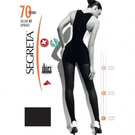 Segreta  Ibici Young Collant Coprente Καλσόν 70 DEN Nero