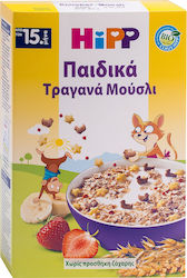 HIPP Bio Mousli  Παιδικά Τραγανά Muesli με Γεύση Φράουλα-Μπανάνα Χωρίς Ζάχαρη 15+m  200gr