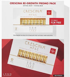 Crescina Set  Transdermic HFSC 500 Woman Αγωγή 6 Εβδομάδων Μεσαίο Στάδιο Αραίωσης 20 + ΔΩΡΟ 10 Φιαλίδια x 3.5ml