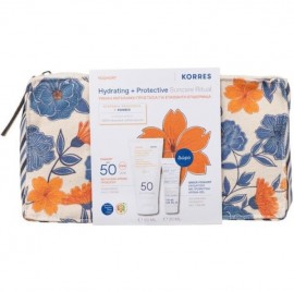 Korres Hydrating & Protective Suncare Ritual με Yoghurt Αντηλιακή Κρέμα Προσώπου SPF 50, 50ml & Δώρο Greek Yoghurt Ενυδάτωση με Προβιοτικά Κρέμα-Gel, 20ml & Νεσεσέρ, 1τεμ, 1σετ