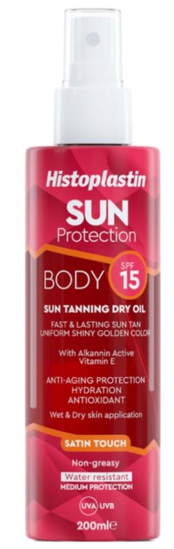 Histoplastin Sun protection body SPF15 Sun tanning dry oil  200ml