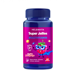 HELENVITA Super Jellies Multivitamin Παιδικα ζελεδακια με γευση βατομουρο  3+ ετων 60 τμχ