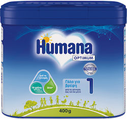 Humana Optimum 1, 0-6m Βρεφικό Γάλα σε Σκόνη από την Πρώτη Μέρα έως τον 6ο Μήνα για Σωστή Ανάπτυξη 400gr