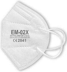 FFP2 NR Μάσκα Προστασίας EM-02X Λευκή 1 τμχ