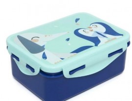 Petit Monkey Lunch Box Elephant and Penguins Φαγητοδοχείο  Μπλε