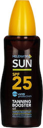 HELENVITA Sun Tanning Booster Oil 25 SPF Λαδι μαυρισματος σωματος 200ml