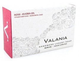 VALANIA Σαπούνι Με Τριαντάφυλλο και Λάδι Χοχόμπα  Για Απαλότητα Δέρματος, Με Συσφικτικές Ιδιότητες, 120g