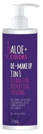 Aloe  Colors  De-Make Up Γαλάκτωμα ντεμακιγιάζ 3 σε 1, 250ml