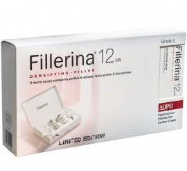 Fillerina Promo Pack με 12HA Densifying Filler Grade 3 Εντατική Αγωγή Αναπλήρωσης Όγκου & Γεμίσματος για Χείλη & Ζυγωματκά, 1σετ & Δώρο Eye Contour Cream Κρέμα Ματιών, 13ml, 1σετ