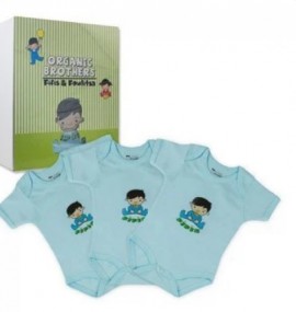 VICAN FIFIS & FOULITSA Set  3 κοντομανικα φορμακια  Mπλε 6-9 m SKU 4205