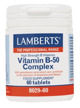 Lamberts Vitamin B-50 Complex για υγιές νευρικό και  πεπτικό σύστημα 60 tabs