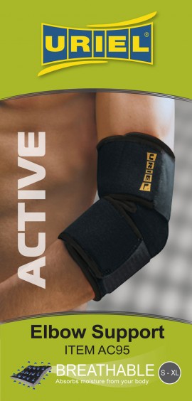 URIEL  Elbow support  Περιαγκωνίδα από αεριζόμενο ύφασμα Neoprene μαυρο one size SCU AC 95