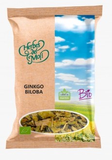 HERBES DEL MOLI  Gingo biloba (φύλλα)  βιολογικό βότανο που βοηθάει στη μνήμη και είναι κατάλληλο για γεροντική άνοια 40γρ