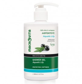 Macrovita Shower Gel Aquatic Lily (Αφροντούς με Λάδι ελιάς και νούφαρο), 500ml