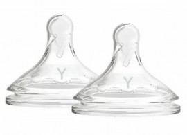 Dr. Browns Natural Flow Anti-Colic Θηλές Σιλικόνης 9m+ με Φαρδύ Λαιμό Y-Cut 2 τεμάχια