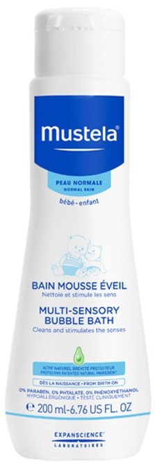 Μustela  Multi-Sensory Bubble Bath Τονωτικό Αφρόλουτρο για Σώμα & Μαλλιά, 200ml