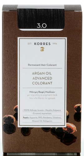 Korres Argan Oil Advanced Colorant  N 3.0 Καστανό Σκούρο 50ml
