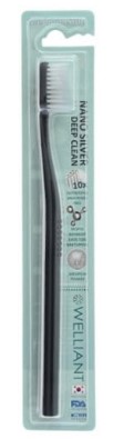 Welliant Οδοντόβουρτσα Medium Soft A-1 Nano Silver Deep Clean, Μαυρο 1 τμχ