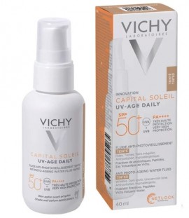 VICHY Capital Soleil UV-Age Daily Tinted Light SPF50+ Λεπτόρρευστο Αντιηλιακό Προσώπου με Χρώμα, 40ml