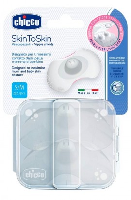 CHICCO Δίσκοι Στήθους Σιλικόνης Μέγεθος S/M (συσκευασία 2τμχ) SKU 09033-00