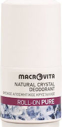 MACROVITA  Natural Crystal Deodorant Roll-On Pure, Φυσικός Αποσμητικός Κρύσταλλος roll-on Pure 50ml