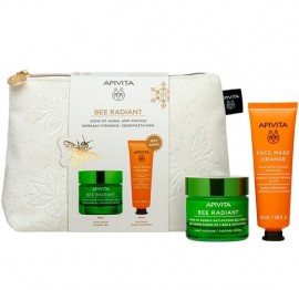 Apivita Promo Bee Radiant Routine Κρέμα για Σημάδια Γήρανσης & Ξεκούραστη Όψη Ελαφριάς Υφής, 50ml & Δώρο Μάσκα Προσώπου για Λάμψη, 50ml, 1σετ