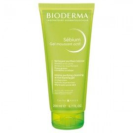 BIODERMA  Sebium Gel Moussant Actif Intense Purifying Cleansing Active Foaming Gel Αφρίζον Τζελ Καθαρισμού Ιδανικό για Μεικτές & Λιπαρές Επιδερμίδες με Τάση Ακμής, 200ml