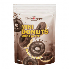Τhe Little Happy Mini Donuts Cocoa Glaze Ατομικά Donuts με Επικάλυψη Σοκολάτας, 200g