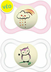 MAM Supreme Night Ορθοδοντικές Πιπίλες Σιλικόνης 6-16 m 2 τμχ SKU 248S