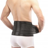 GIBAUD Ζώνη διπλής σύσφιξης με τέσσερις μπανέλες Ύψος 21 εκ. Μαυρο  SKU 6675