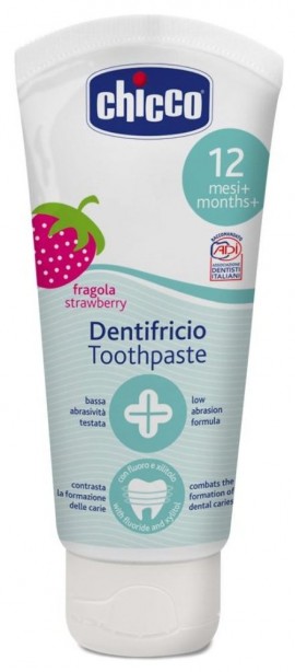 CHICCO Οδοντόπαστα με Γεύση Φράουλας Με Φθόριο 12+ m 50 ml