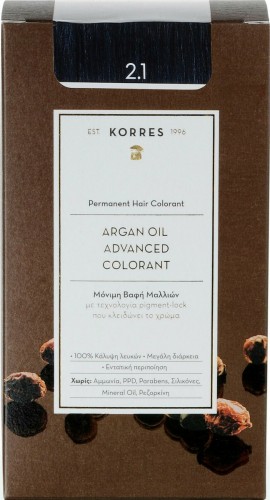 Κorres  Argan oil advanced colorant N 2.1 Μαυρο μπλε  50ml
