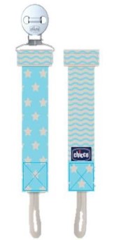 CHICCO Fashion Clip αλυσιδα πιπιλας μπλε   0+ m SKU 00-2128