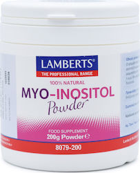 Lamberts Myo Inositol Powder Μυοϊνοσιτόλη Για Το Σύνδρομο Πολυκυστικών Ωοθηκών, 200gr