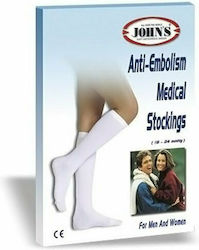JOHNS Κάλτσες Ριζομηρίου Διαβαθμισμένης Συμπίεσης 18-24 mmHg Λευκές SKU 214527