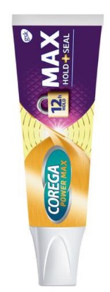 Corega Max Hold+Seal Στερεωτική Κρέμα Τεχνητής Οδοντοστοιχίας για Προστασία από την Εισχώρηση Τροφών, 40gr