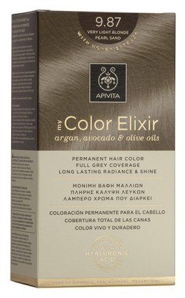 APIVITA My Color Elixir Βαφη μαλλιων  N 9.87 Ξανθο πολυανοιχτο περλε μπεζ, 125ml