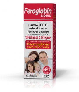 VITABIOTICS FEROGLOBIN B12 ΥΓΡΟΣ ΣΙΔΗΡΟΣ ΜΕ ΣΙΔΗΡΟ,ΒΙΤΑΜΙΝΕΣ Β & ΨΕΥΔΑΡΓΥΡΟ, 200ml