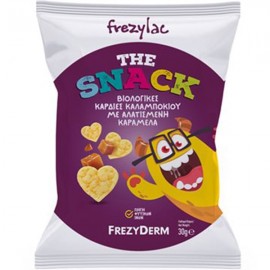 FrezyDerm Frezylac The Snack Organic Corn Salted Caramel Βιολογικές Καρδιές Καλαμποκιού με Αλατισμένη Kαραμέλα, 30gr