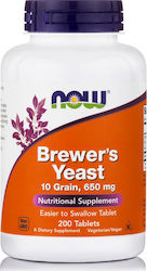 NOW Brewers Yeast 650 mg Μαγια Μπυρας  200 Tablets