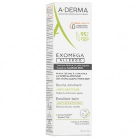 A-Derma Exomega Allergo Emollient Balm Αποστειρωμένο Μαλακτικό Bάλσαμο, 200ml
