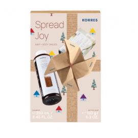 Korres Set  Spread Joy Hair & Body Dailies Shampoo Σαμπουάν για Λεπτά & Αδύναμα Μαλλιά, 250ml & Butter Soap Σαπούνι Σώματος Αγνό Βαμβάκι, 150gr
