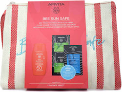 APIVITA Set Bee Sun Safe Dry Touch Invisible Face Fluid SPF50 + Express Beauty Face Mask Aloe 2x8ml + Express Beauty Hair Mask με Υαλουρονικό Οξύ 20ml