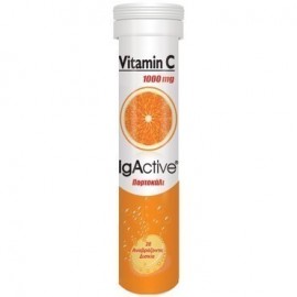 IgActive  Vitamin C 1000mg, 20 αναβράζοντα δισκία με γεύση πορτοκάλι.