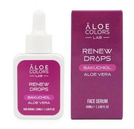Aloe Colors Face Serum Renew Drops Bakuchiol Αντιγηραντικό Serum Προσώπου Με Bakuchiol & Ρετινόλη 50ml